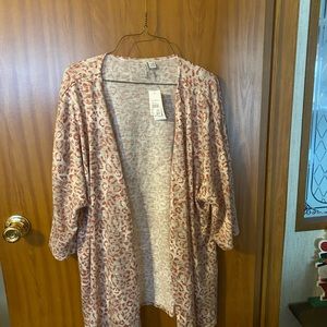 Catos brand NWT soft cozy cardigan rose gold and cream.  18/20